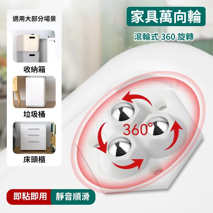 三滾珠式萬向輪